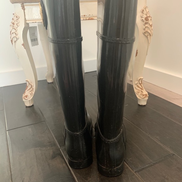 Black Michael Kors rain boots size 7 - Picture 3 of 5
